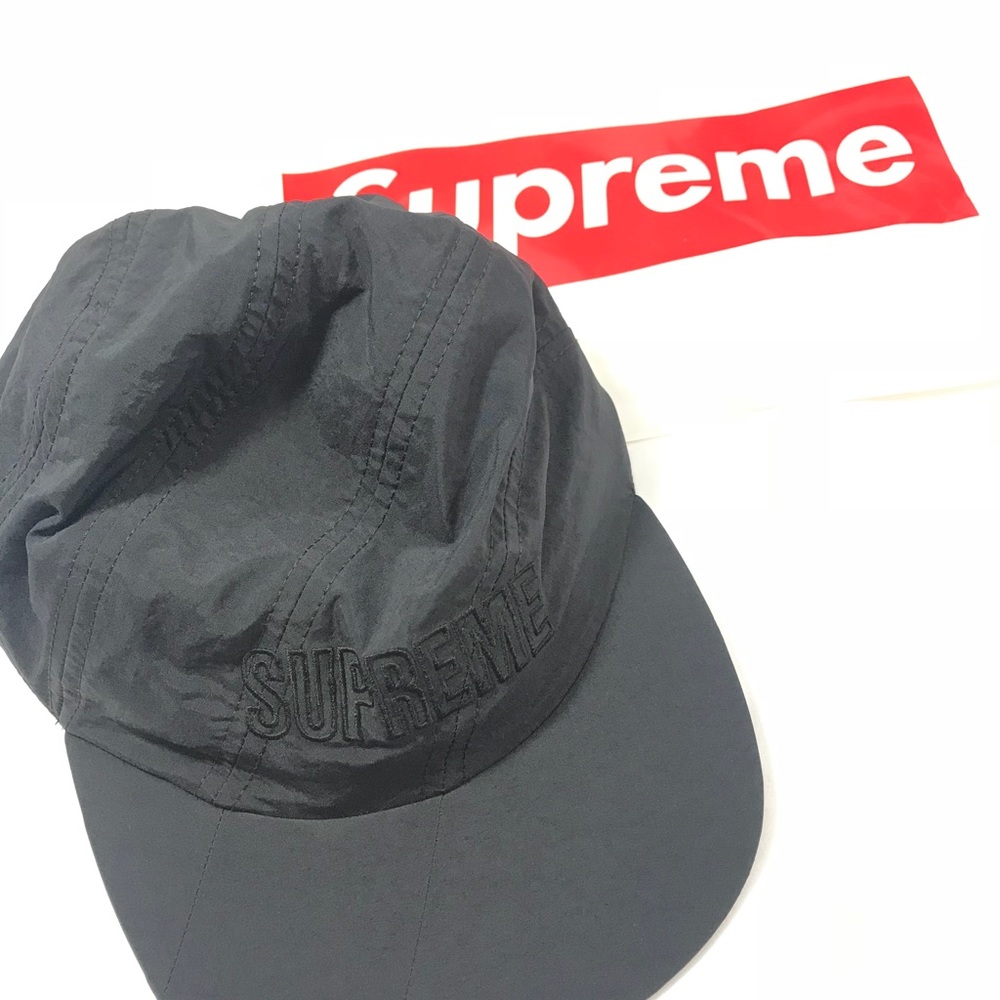 Brand new Supreme authentic black nylon hat